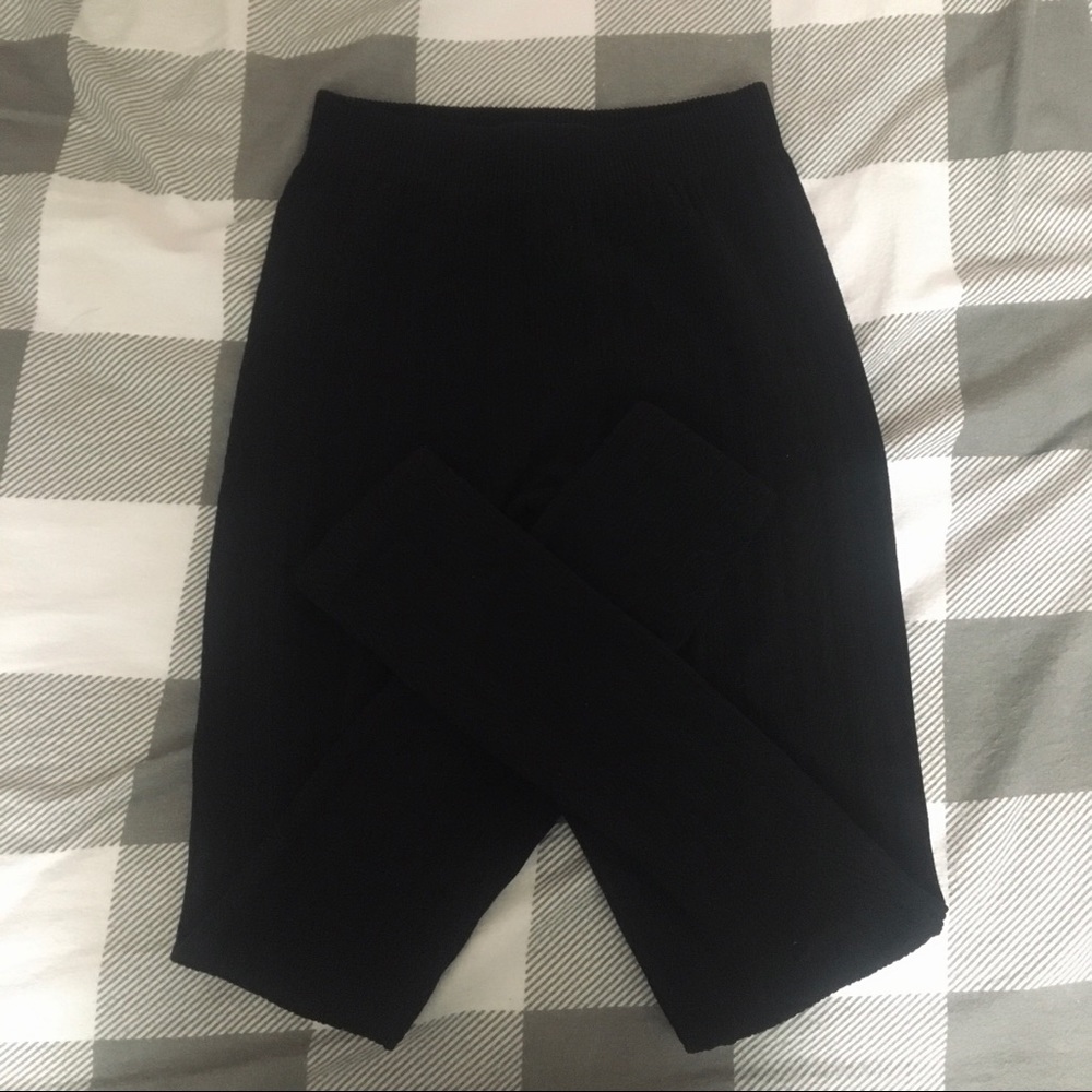 high waisted thick sweater leggings